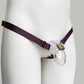 Monochrome Three Straps Support Belt For Chastity Cage (Burgundy)