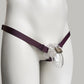 Monochrome Three Straps Chastity Cage Support Belt (Burgundy)