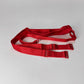 Monochrome Three Straps Chastity Cage Support Belt Red