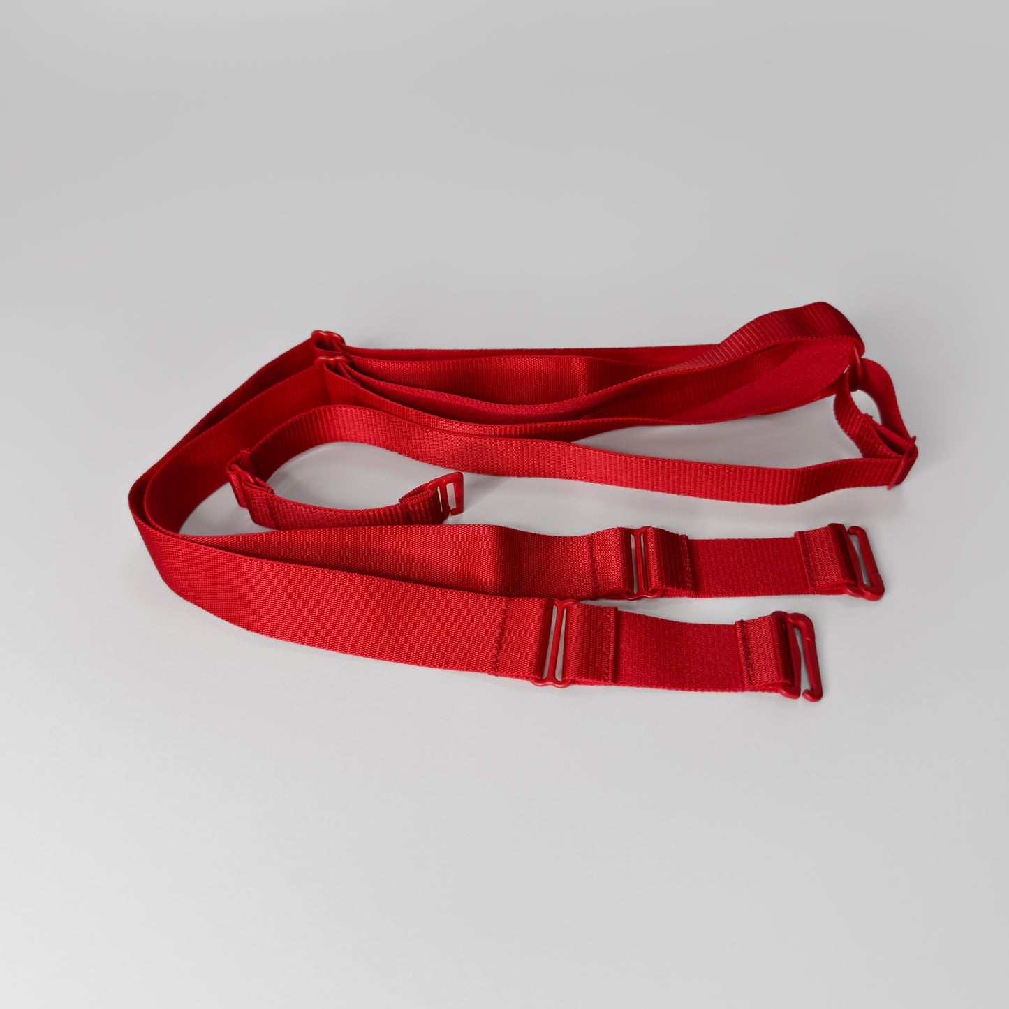 Monochrome Three Straps Support Belt For Chastity Cage (Red)