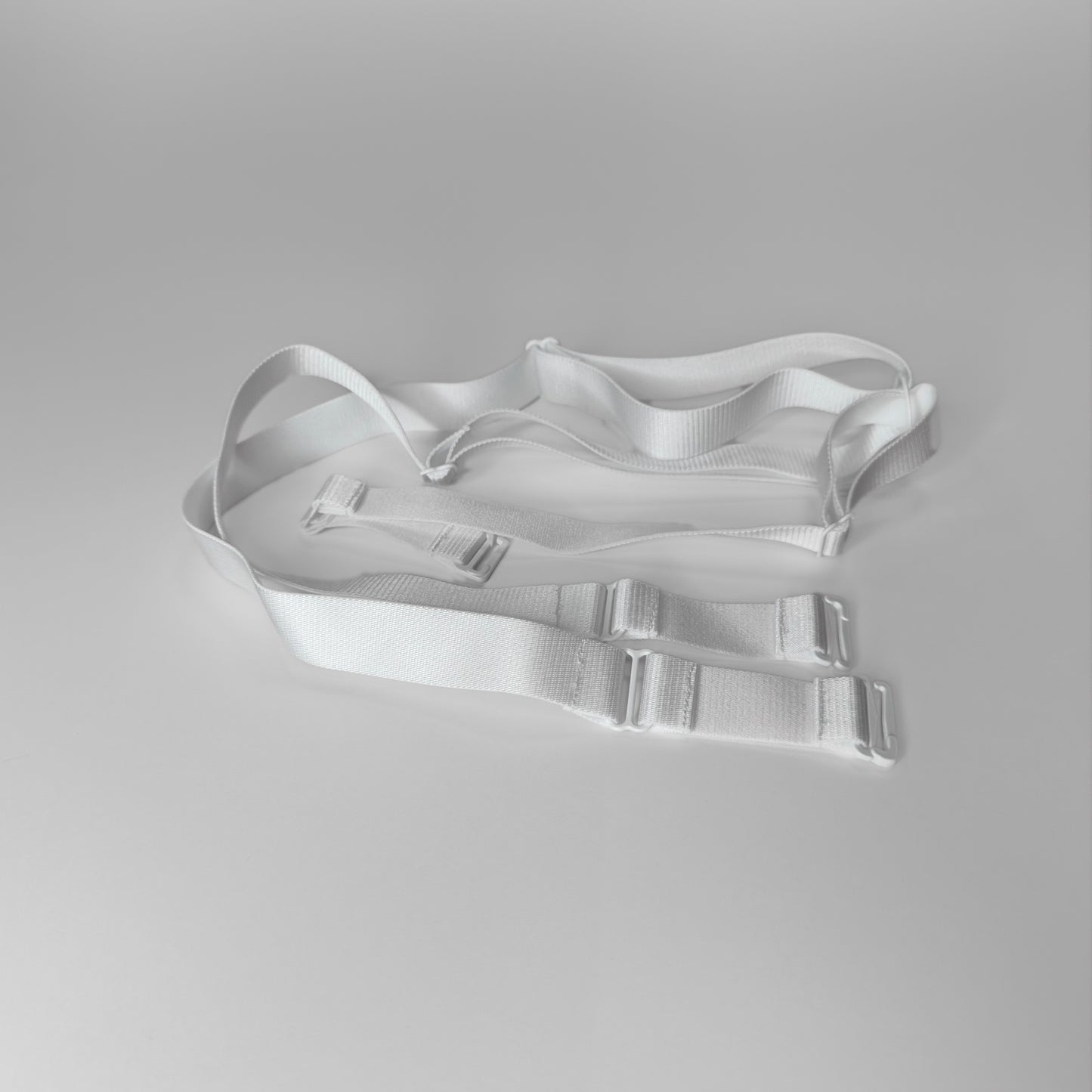 Monochrome Three Straps Support Belt For Chastity Cage (White)