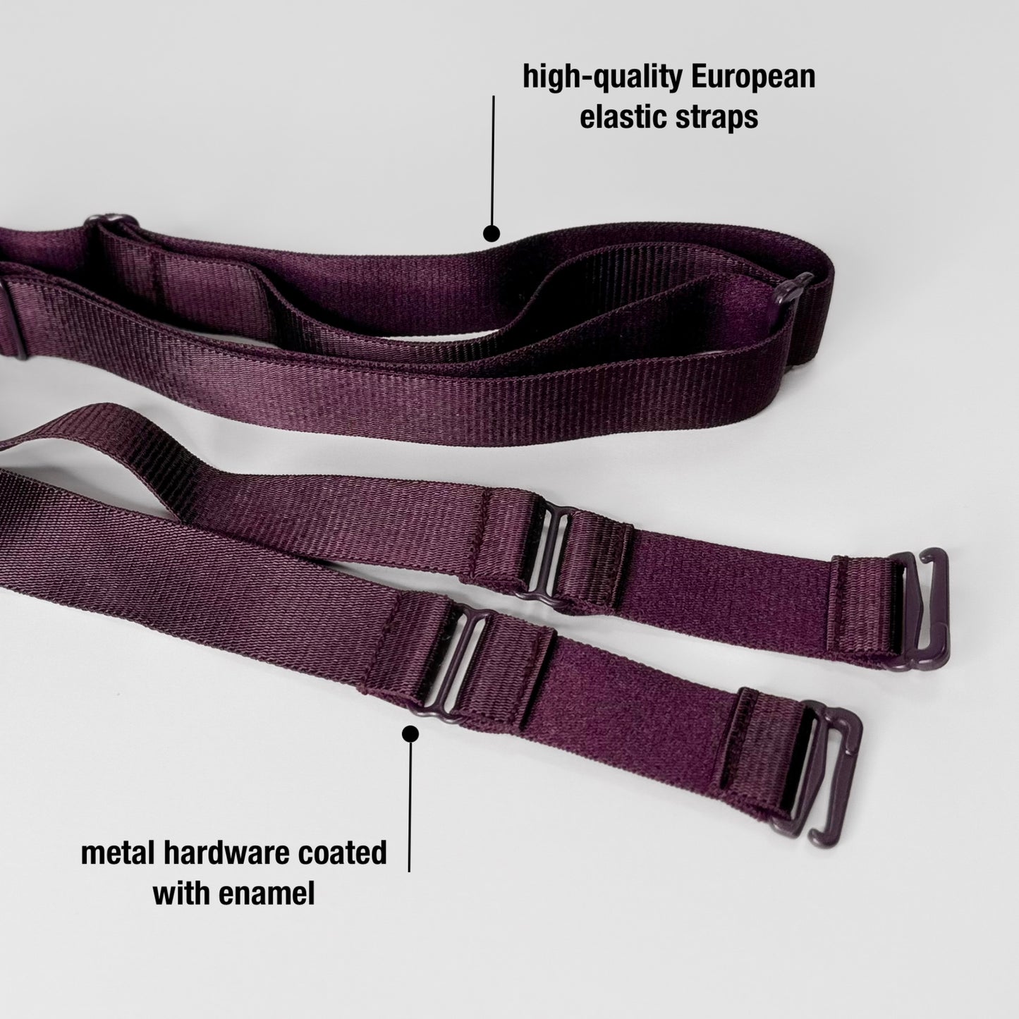 Monochrome Two Straps Support Belt For Chastity Cage (Burgundy)