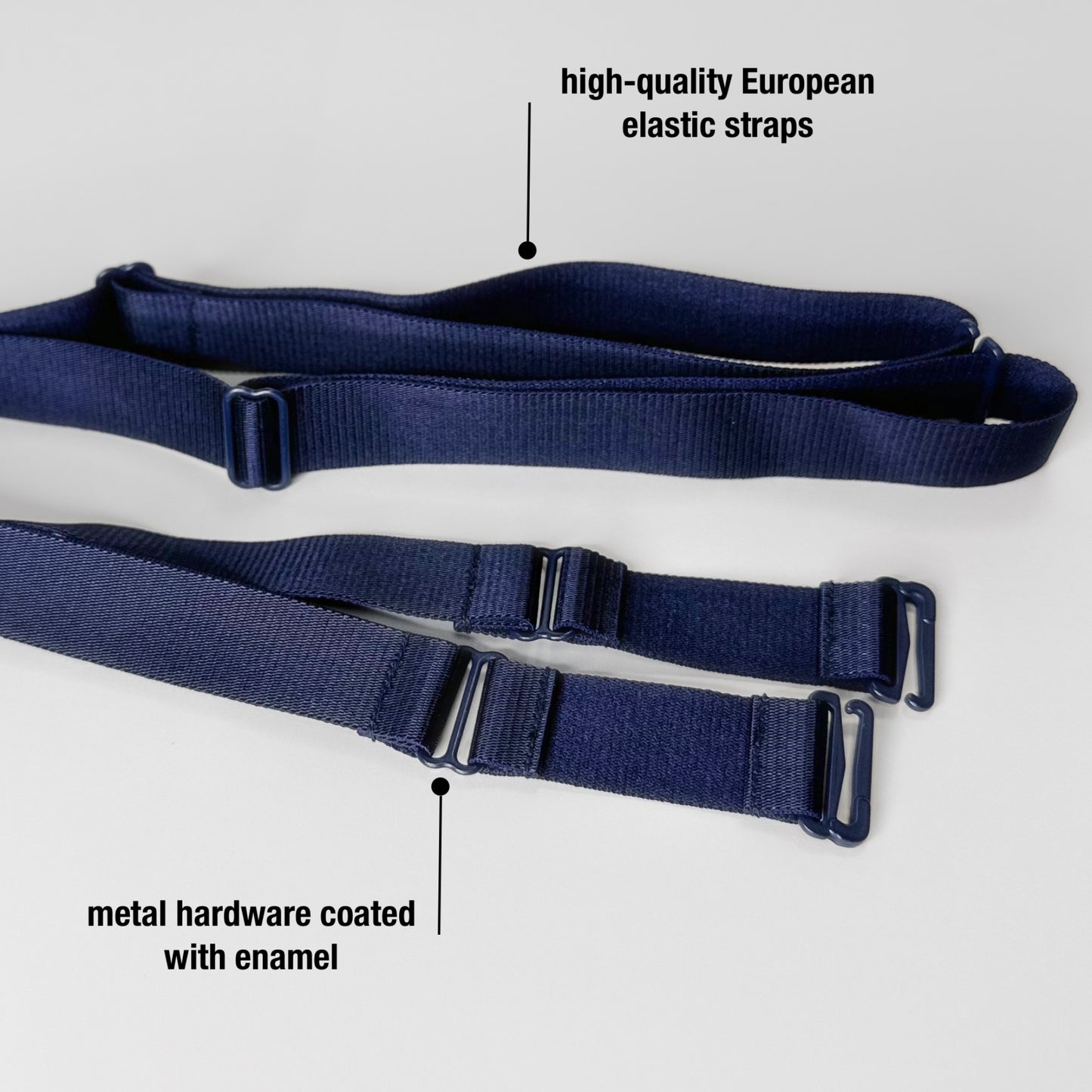 Monochrome Two Straps Support Belt For Chastity Cage (Navy)