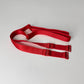 Monochrome Two Straps Chastity Cage Belt Red