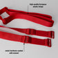 Monochrome Two Straps Support Belt For Chastity Cage (Red)
