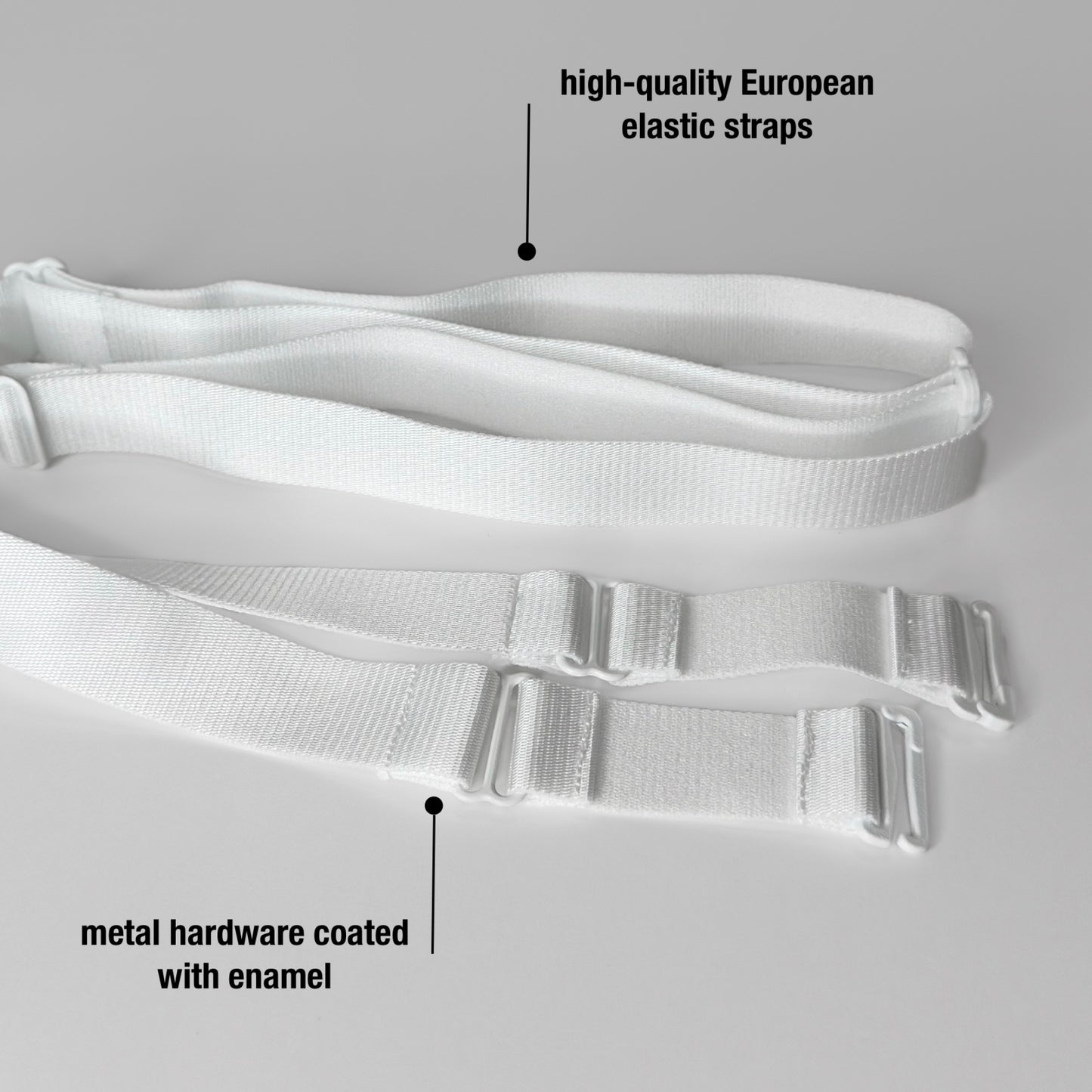 Monochrome Two Straps Support Belt For Chastity Cage (White)