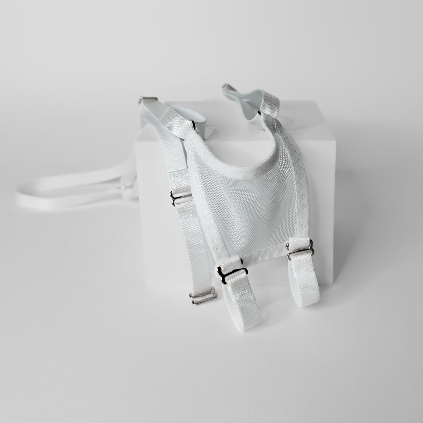 Mesh Support Thong For Chastity Cage (White)