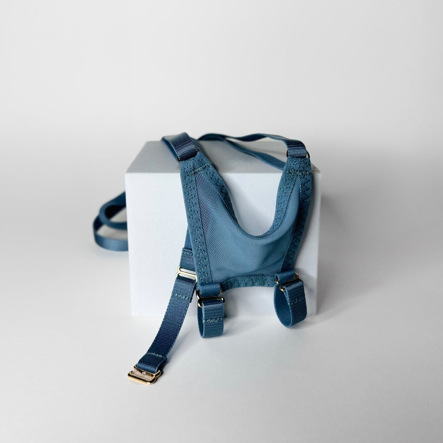 Mesh Support Thong For Chastity Cage (Dusty Blue)