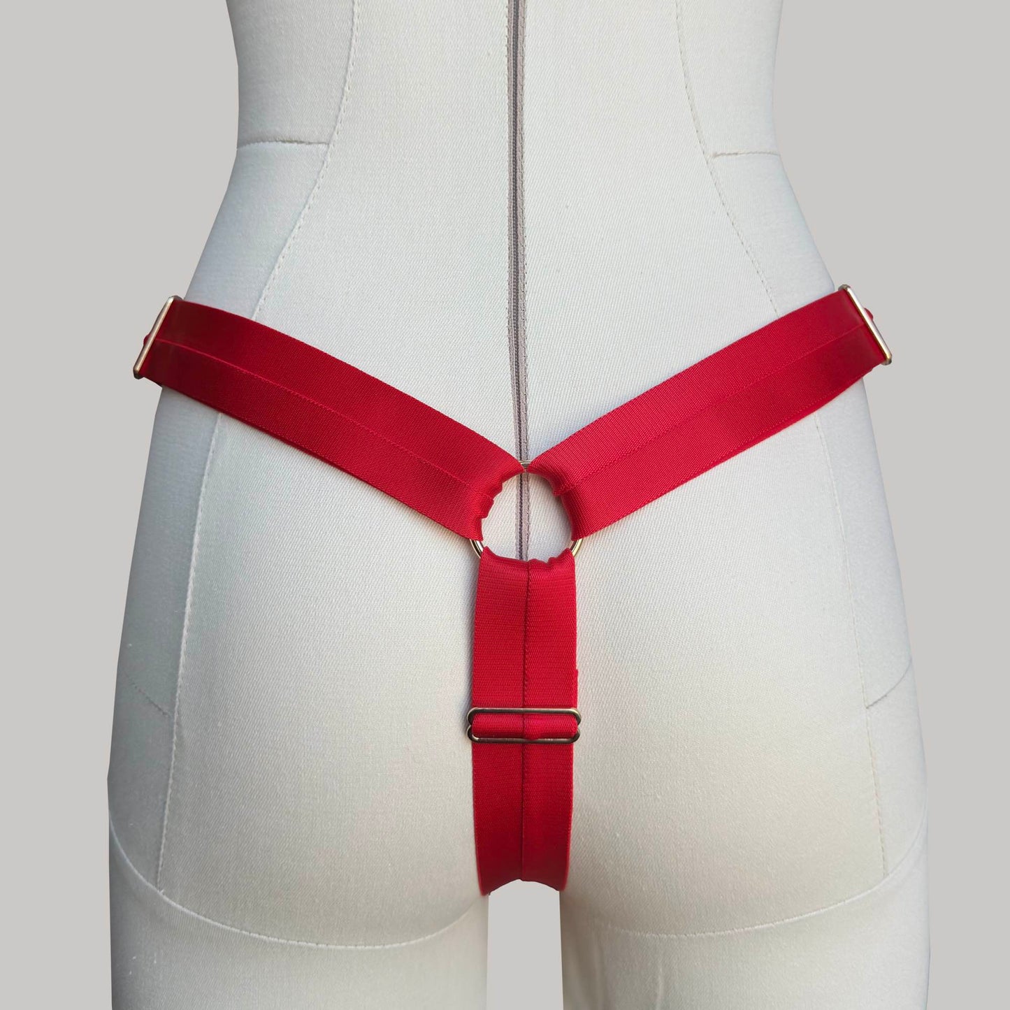 Thong Strap On Harness "Cora" (Red)