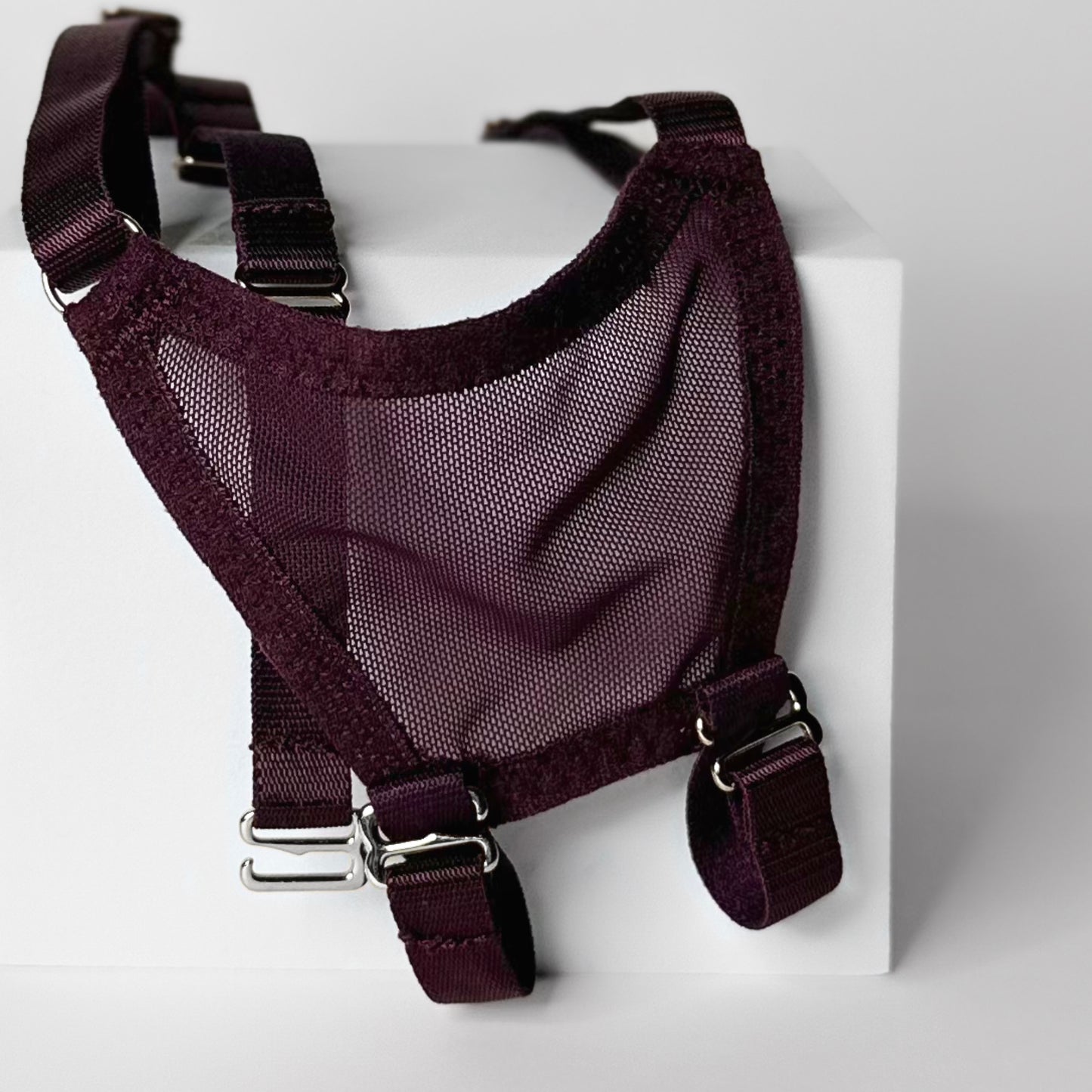 Mesh Support Thong For Chastity Cage (Burgundy)
