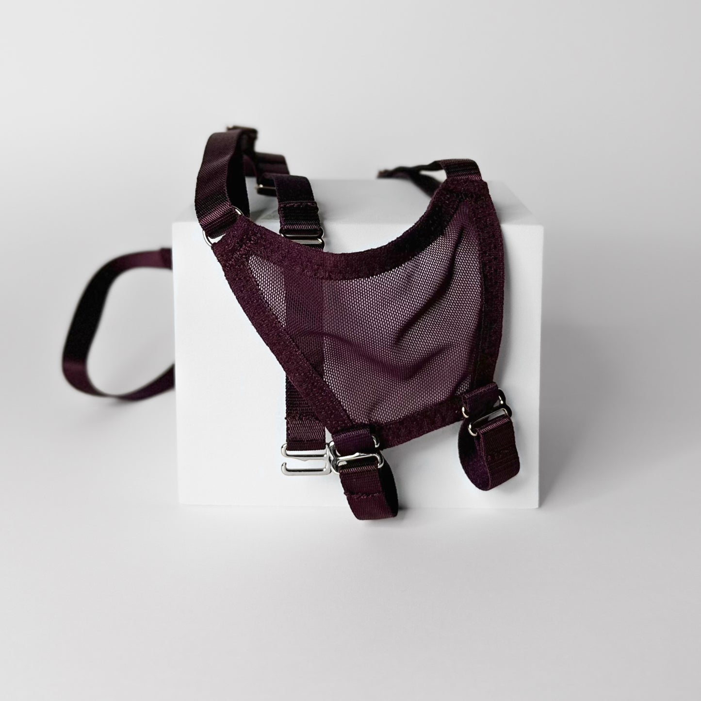 Mesh Support Thong For Chastity Cage (Burgundy)