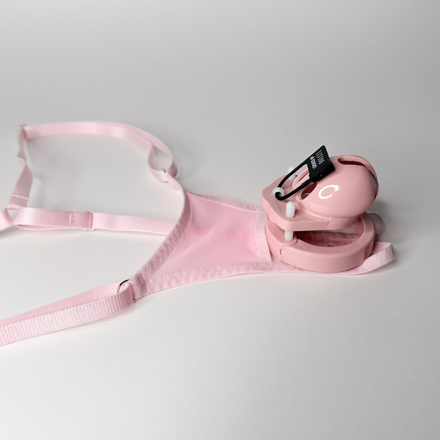 Crotchless Mesh Thong (Pink)