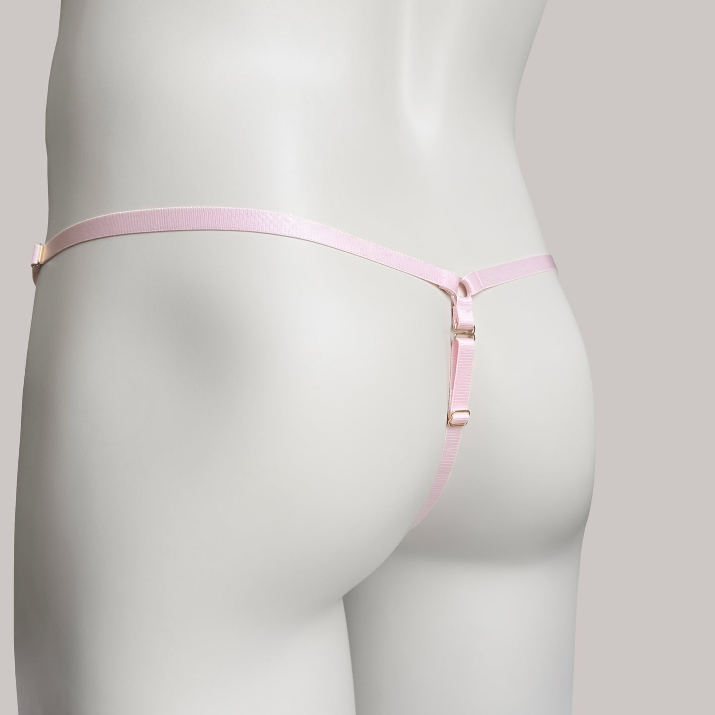 Mesh Support Thong For Chastity Cage (Pink)