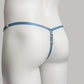 Mesh Support Thong For Chastity Cage (Dusty Blue)