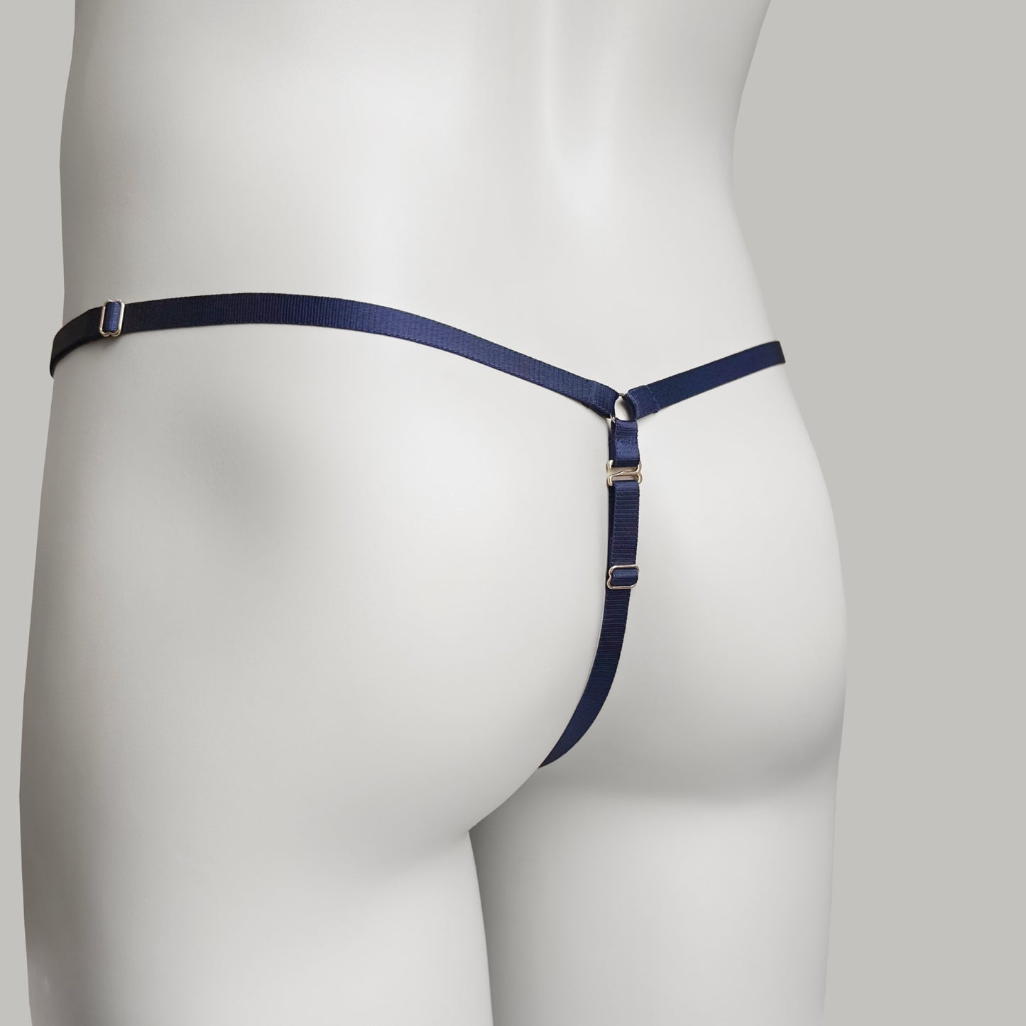 Mesh Support Thong For Chastity Cage (Navy)
