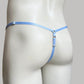 Male Mesh Chastity Cage Support Thong Sky Blue