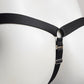 Male Sissy Three Straps Chastity Cage Support Belt Black