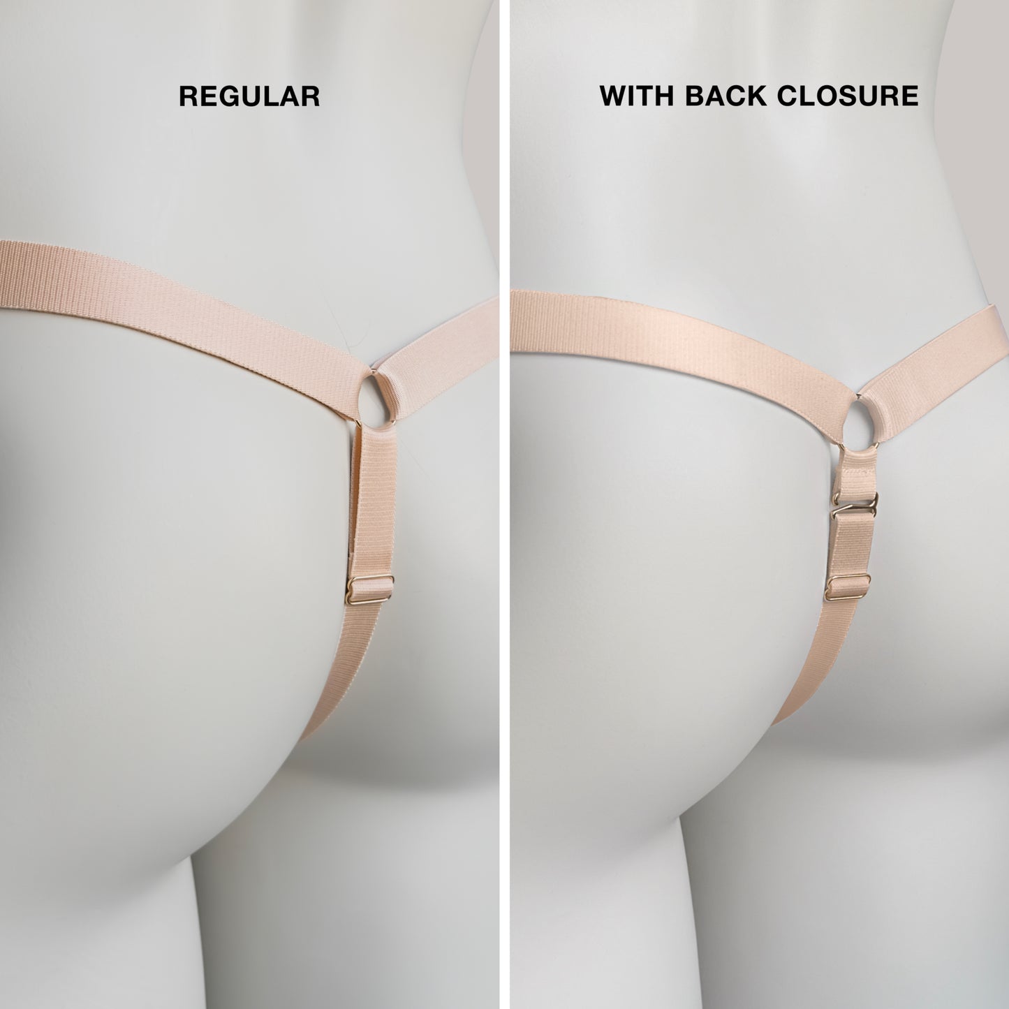 Sissy Three Straps Support Belt For Chastity Cage (Beige)