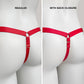 Sissy Three Straps Support Belt For Chastity Cage (Red)