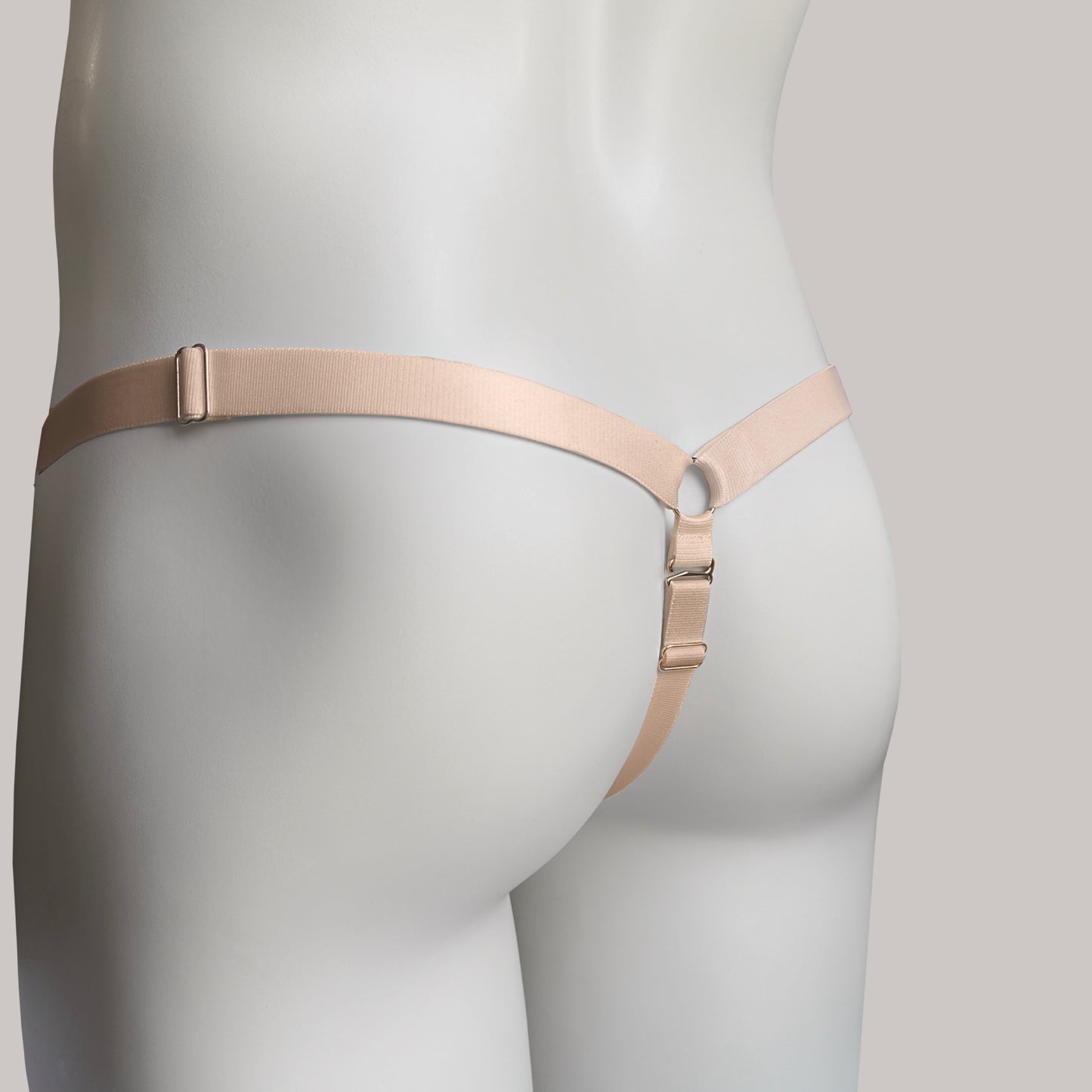 Sissy Three Straps Support Belt For Chastity Cage (Beige)