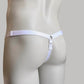 Monochrome Three Straps Chastity Cage Support Belt White