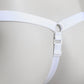 Monochrome Three Straps Support Belt For Chastity Cage (White)