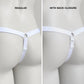 Monochrome Three Straps Support Belt For Chastity Cage (White)