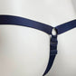 Monochrome Three Straps Chastity Cage Support Belt Navy