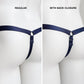 Monochrome Three Straps Support Belt For Chastity Cage (Navy)