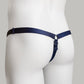 Monochrome Three Straps Support Belt For Chastity Cage (Navy)