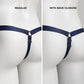 Monochrome Three Straps Support Belt For Chastity Cage (Navy)