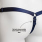 Monochrome Three Straps Support Belt For Chastity Cage (Navy)