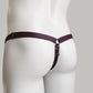 Monochrome Three Straps Support Belt For Chastity Cage (Burgundy)