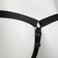 Monochrome Three Straps Chastity Cage Support Belt Black