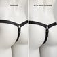 Monochrome Three Straps Support Belt For Chastity Cage (Black)
