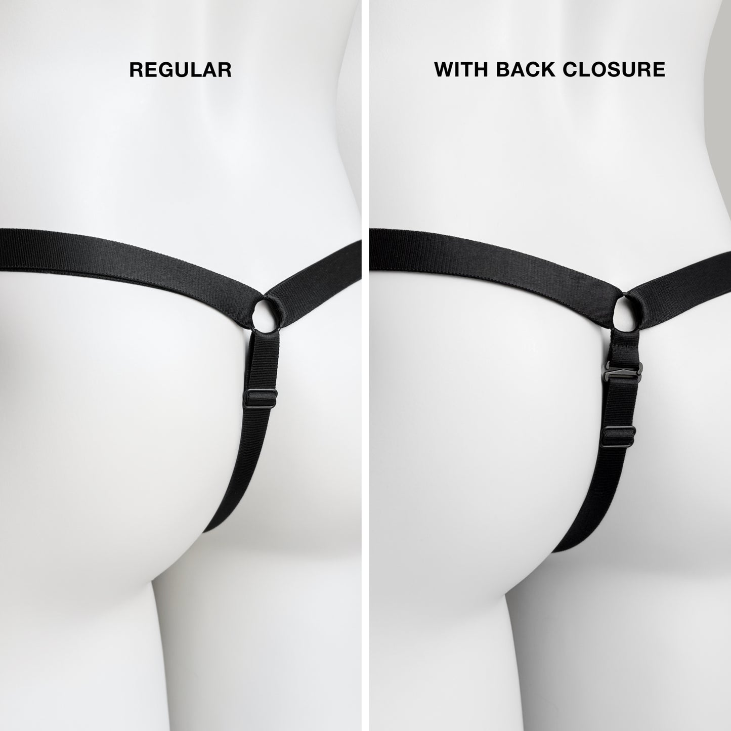Monochrome Three Straps Support Belt For Chastity Cage (Black)