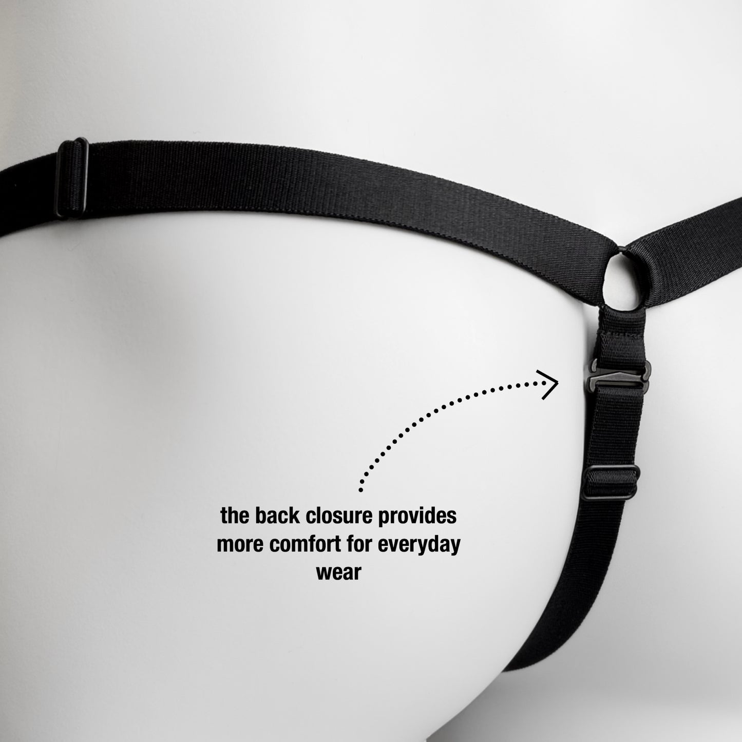 Monochrome Three Straps Support Belt For Chastity Cage (Black)