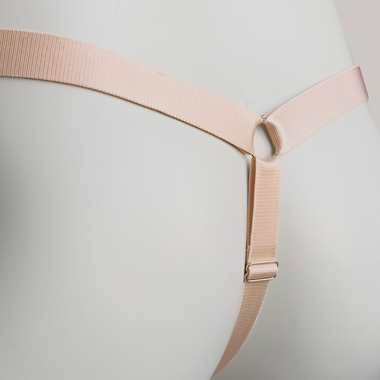 Sissy Three Straps Support Belt For Chastity Cage (Beige)