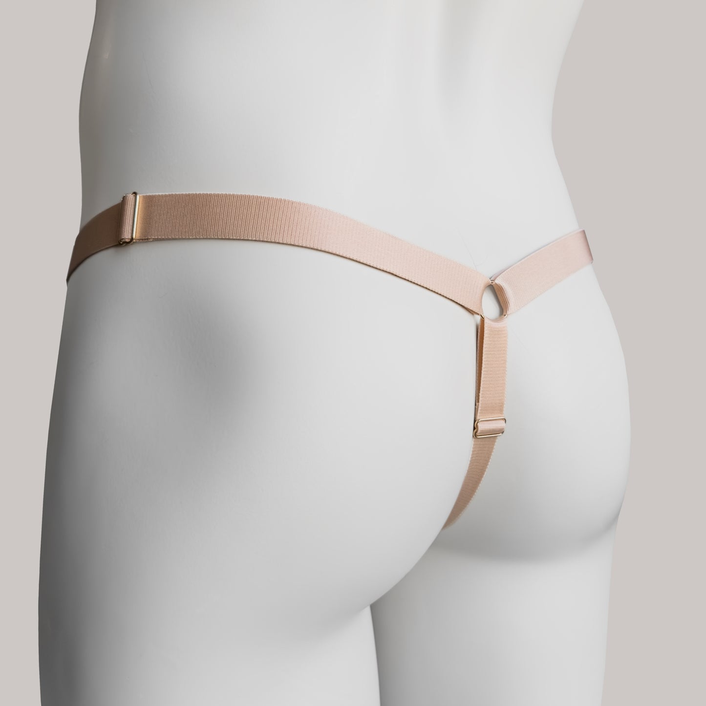 Sissy Three Straps Support Belt For Chastity Cage (Beige)