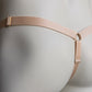 Male Three Straps Chastity Cage Support Belt Beige