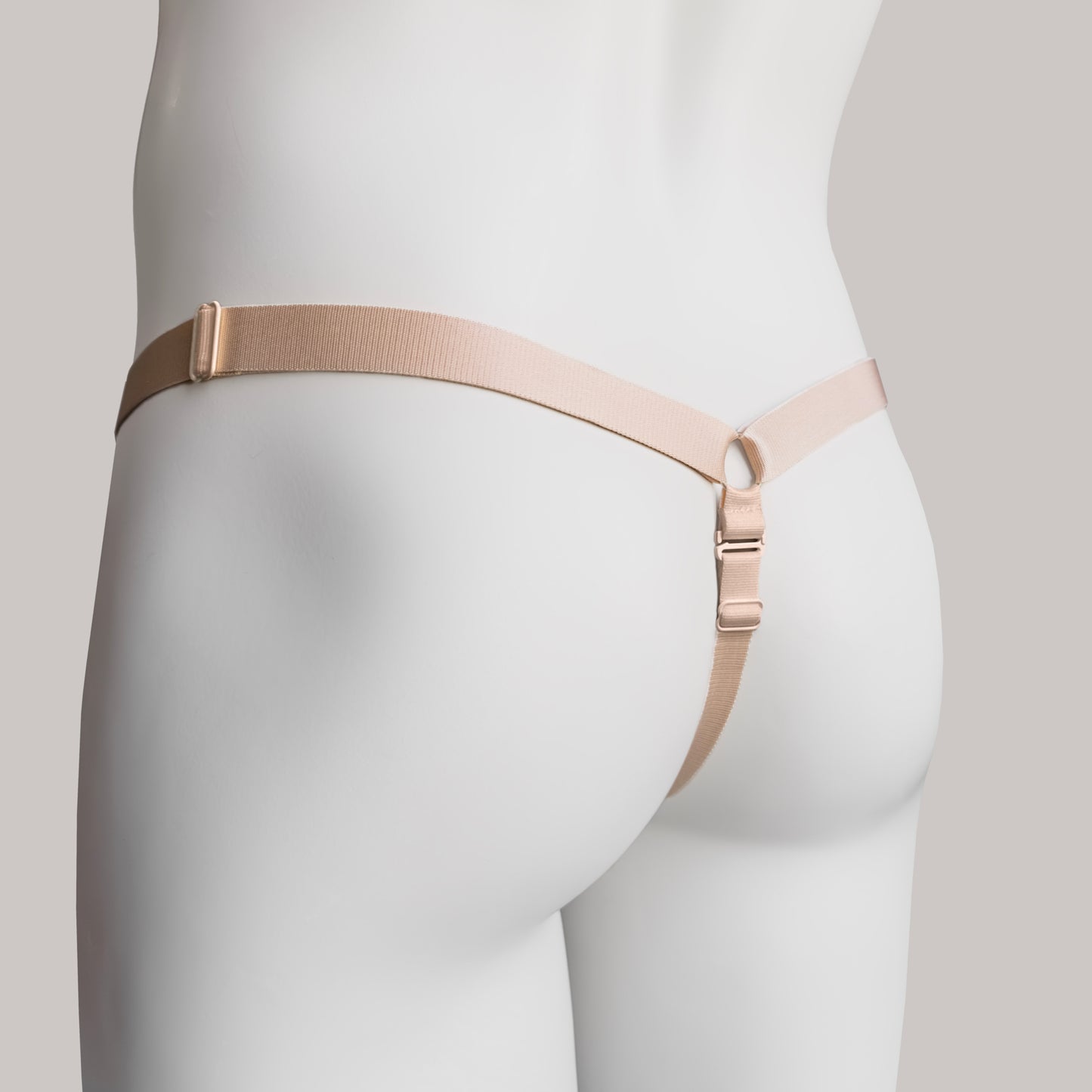Monochrome Three Straps Support Belt For Chastity Cage (Beige)