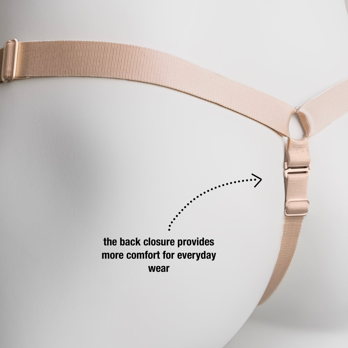 Monochrome Three Straps Support Belt For Chastity Cage (Beige)