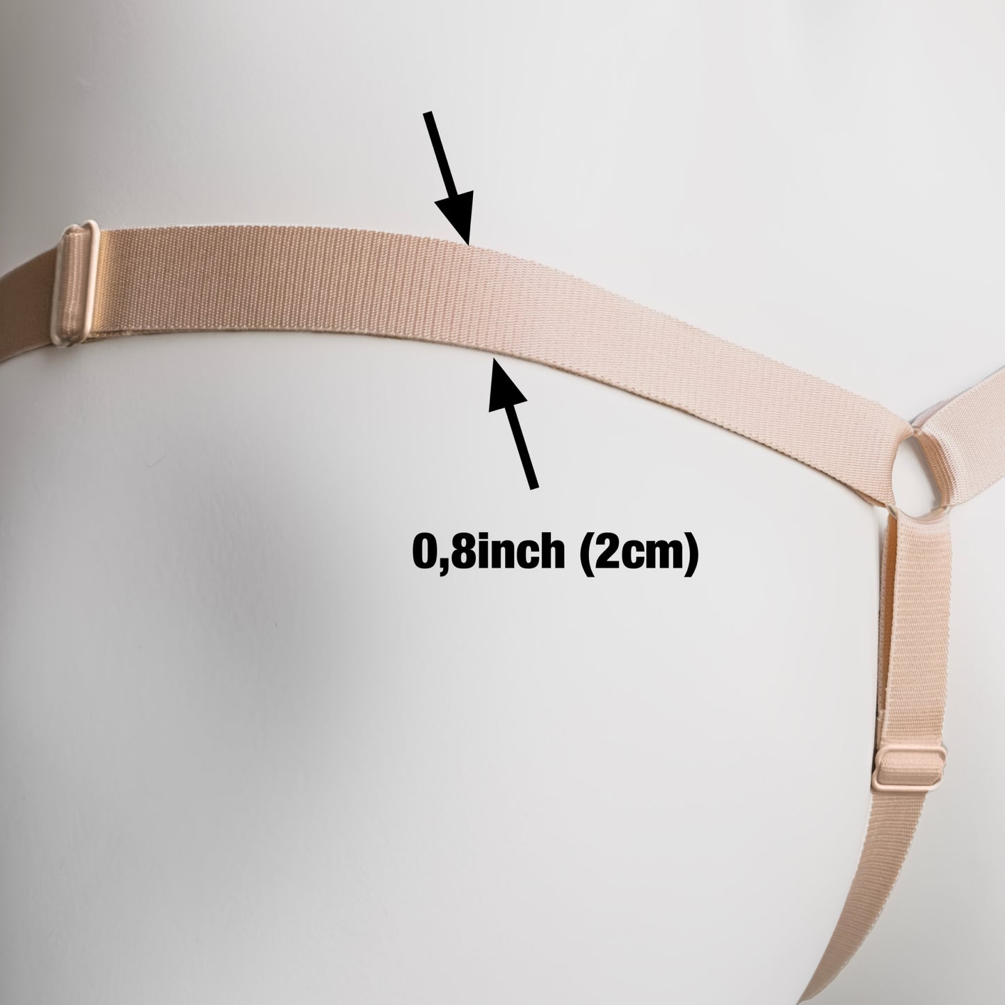 Monochrome Three Straps Support Belt For Chastity Cage (Beige)