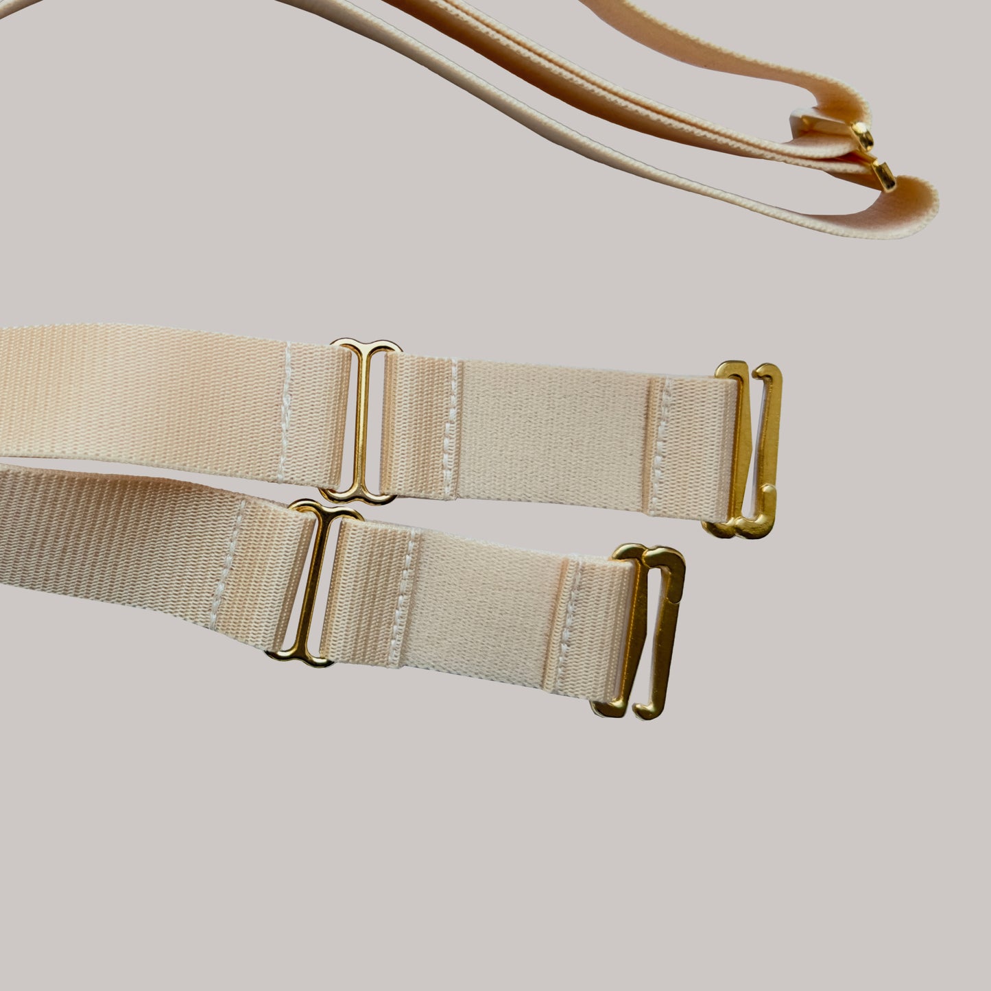 Male Two Straps Chastity Cage Belt Beige