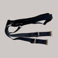 Male Bow Three Straps Chastity Cage Support Belt Black