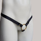 Male Bow Three Straps Chastity Cage Support Belt Red