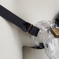 Male Sissy Three Straps Chastity Cage Support Belt Black