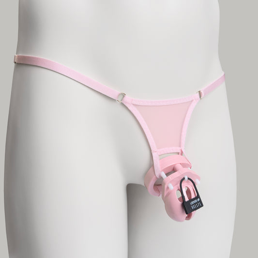 Non-removable Thong For Chastity Cage (Pink)