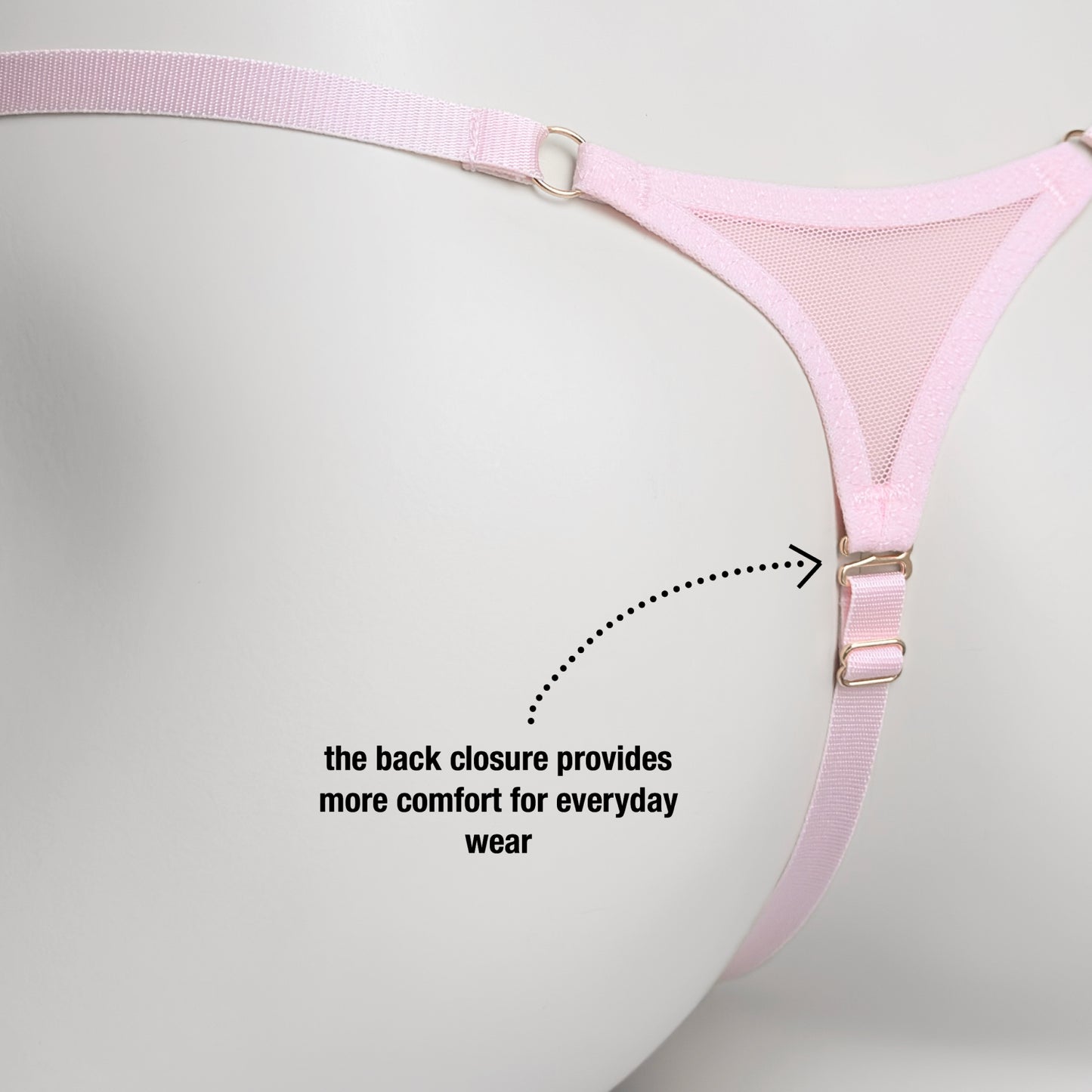 Non-removable Thong For Chastity Cage (Pink)