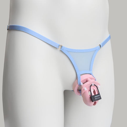 Non-removable Thong For Chastity Cage (Sky Blue)